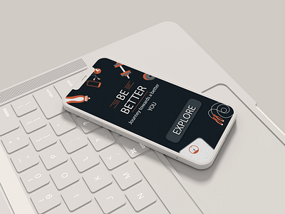 BeBetter- Essentials Alarm + Streak counter and Statistics app design fitness graphic design illustration logo mobile application mockup ui vector workout