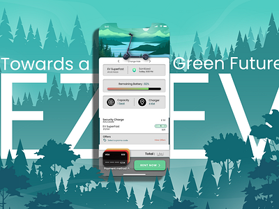 EZ EV - Electric Scooter renting mobile App UI