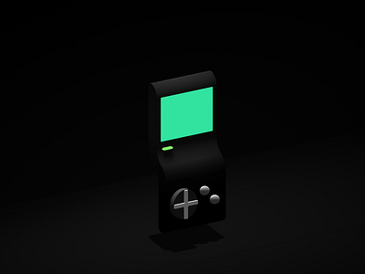 Gameboy 3D Render Minimalistic 3d blender game graphic design illustration ui