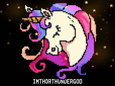 NFT concept - UNICORN Pixel Art