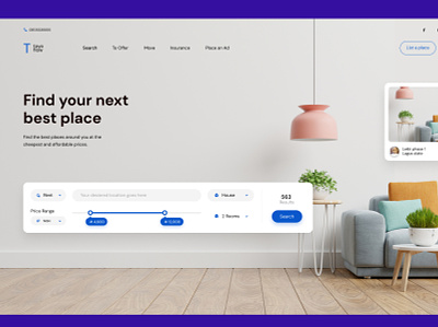 Real estate landing page by Toyoflow