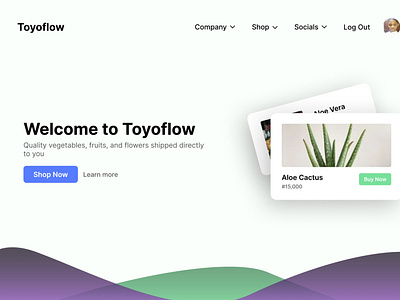 Flower landing page 
Design concept by Toyoflow