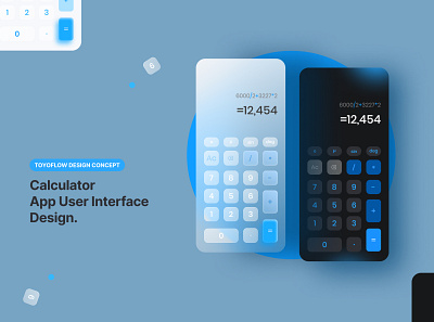 Calculator App user interface design concept by Toyoflow