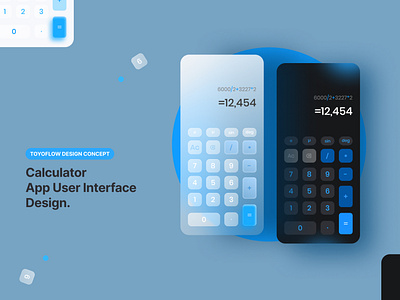 Calculator App user interface design concept by 
Toyoflow