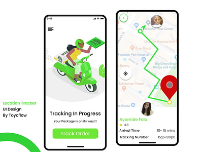 Location Tracker UI design 
By Toyoflow