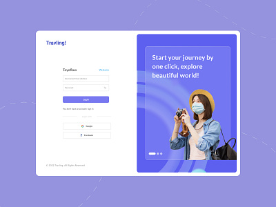 Landing page design concept by Toyoflow