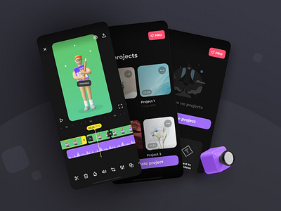 Video editing mobile app design concept 
By Toyoflow