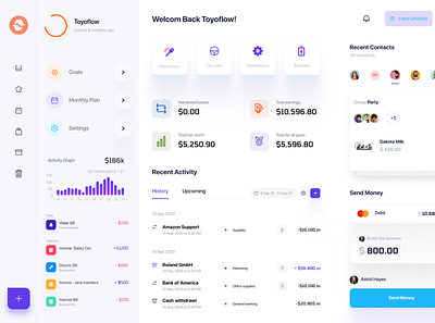 D- Finance Application UI design By Toyoflow