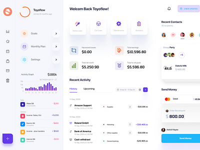 D- Finance Application  UI design  
By Toyoflow