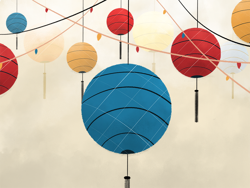 Lantern photoshop sketch hayao miyazaki lamp light celebration line chinese festival lantern