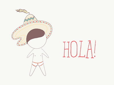 Hola! cowboy hat hola kid mexican naked spanish underwear