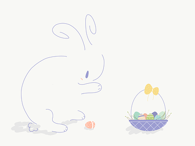Happy Easter! artist artwork coloroftheyear cute design doodle easter egg illustration rabbit vector vectorart