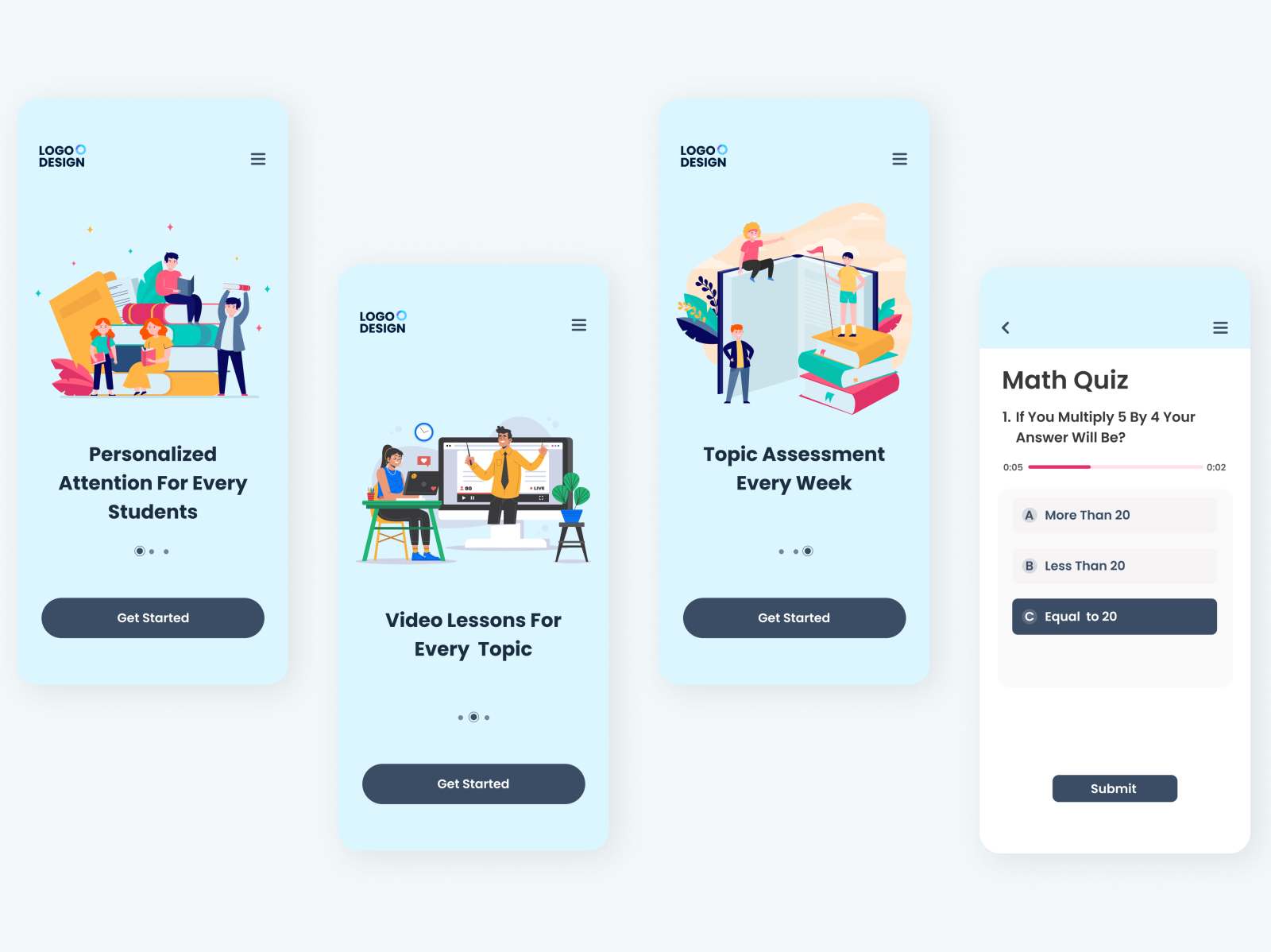 Educational UI by Cartee on Dribbble