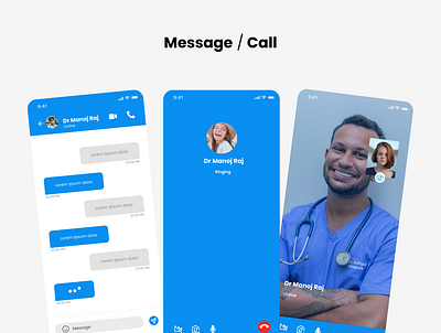 Message or call a dentist branding illustration