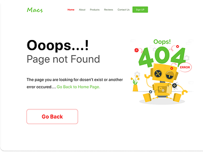 404 - Page not found UX Design