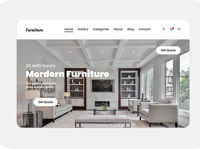 Modern Furniture eCommerce Website Concept illustration ux web