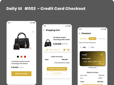 Daily UI #002 - Credit Card Checkout