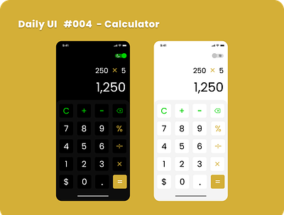 Daily UI #004 - Calculator design ui ux