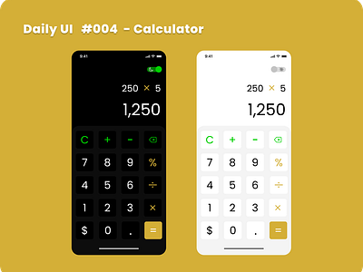 Daily UI   #004  - Calculator