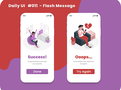 Daily UI   #011  - Flash Message