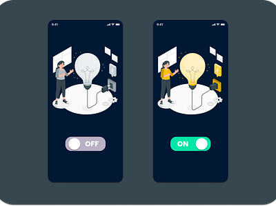 Daily UI #015 - On/Off Switch illustration mobile app typography ux vector