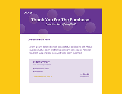 Daily UI #017 Email Receipt app design illustration ux webdesign