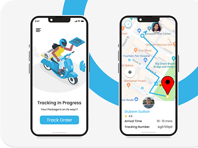 Daily UI #020 - Location Tracker app figma illustration mobile app tracking typography ux vector