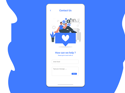 Daily UI #028 - Contact Us app contact design figma mobile ux