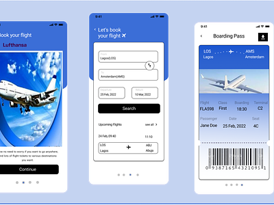 Daily UI Day 024 - Boarding Pass app design ui ux