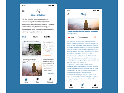 Daily UI Day 035 - Blogpost app design ui ux