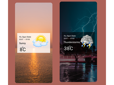 Daily UI Day 037 - Weather design ui ux