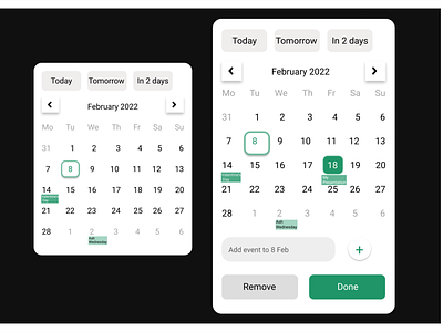 Daily UI Day 038 - Calendar design ui ux