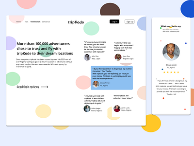 Daily Ui Day 039 - Testimonials design ui ux