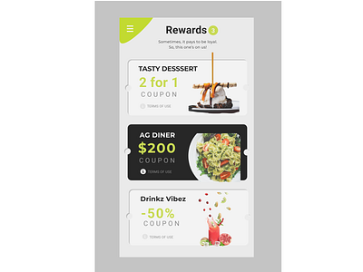 Daily UI Day 061 - Redeem coupons design ui ux