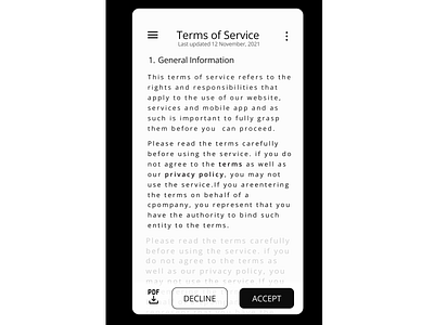 Daily UI Day 089 - Terms of service design ui