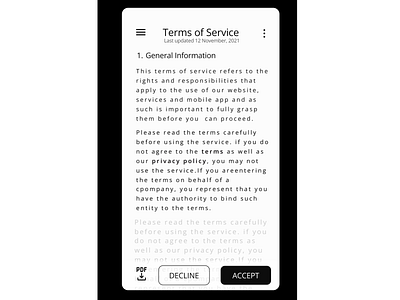 Daily UI 
Day 089 - Terms of service