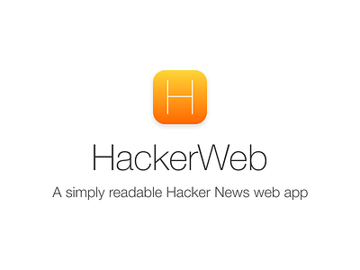 HackerWeb iOS 7 icon, 2nd attempt flat hackernews hackerweb icon ios ios7