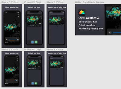 App store screenshots for Check Weather SG appstore checkweathersg figma github ios screenshots