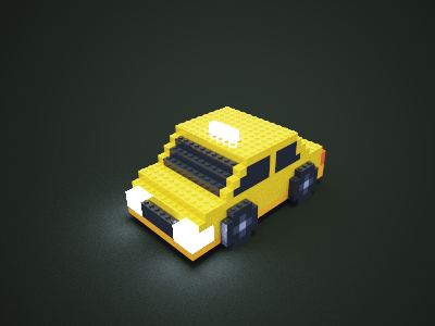 My first time using MagicaVoxel car magicavoxel taxi voxel voxelart
