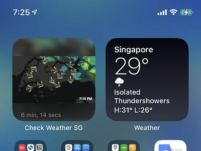 Check Weather SG iOS 14 widget ios ios14 map radar rain singapore weather widget