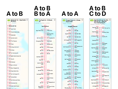 Bus routes. The complete picture. bus design routes singapore ui visualization