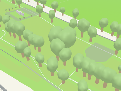 Apple-Maps-like 3D trees 3d applemaps singapore trees