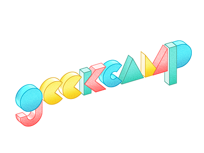 Geekcamp logo, cartoonish version 3d geekcampsg logo spline splinetool