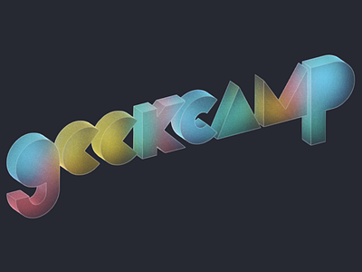 Geekcamp logo, colorful glass version (static) 3d geekcampsg logo spline splinetool