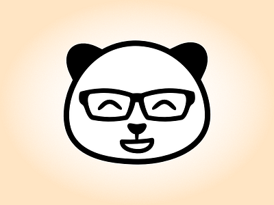 Panda wearing a pair of glasses geek glasses panda