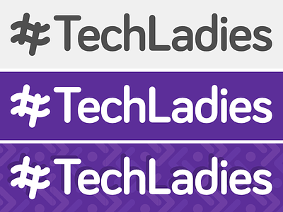 TechLadies logo proposal bootcamp coding hashtag ladies logo meetup programming purple singapore tech techladies women