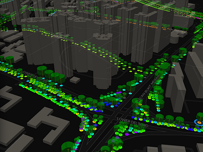 3D trees and buildings 3d buildings deckgl mapbox mapboxgl singapore trees