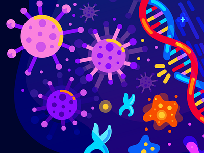 Biotech bio biology design flat design icon illustration science vector