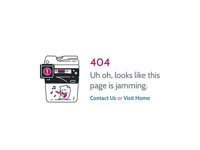 404 jamming 404 404 design 404 page branding design flat design illustration inkscape jammin jamming printer pun vector