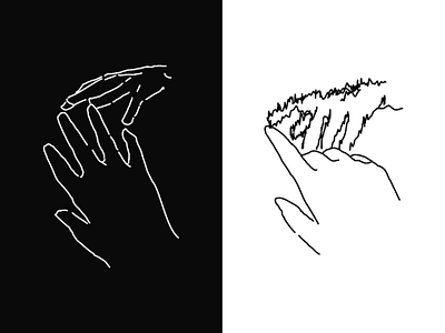 Distance black and white bw hand hands illustration inkscape lineart linework texture